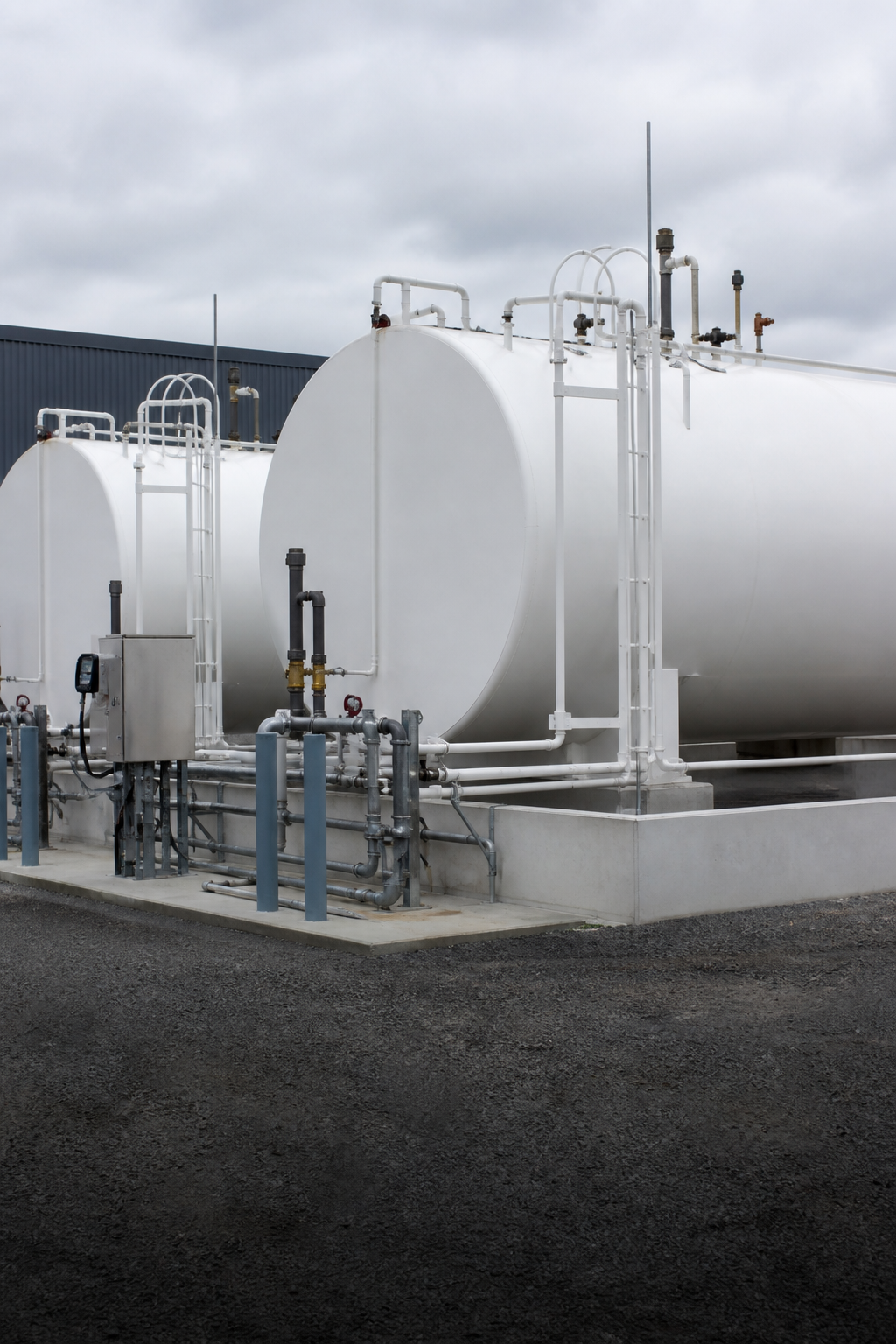 Fuel and DEF storage tanks